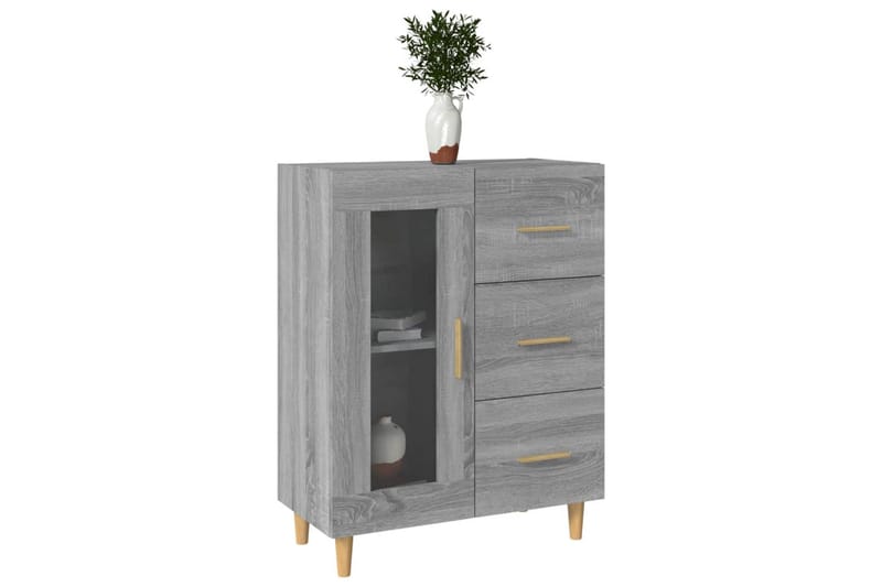 beBasic Byrå grå sonoma 69,5x34x90 cm konstruerat trä - Förvaring - Förvaringsmöbler - Byrå
