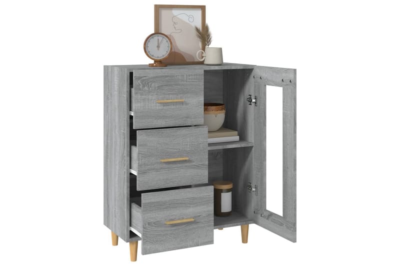 beBasic Byrå grå sonoma 69,5x34x90 cm konstruerat trä - Förvaring - Förvaringsmöbler - Byrå