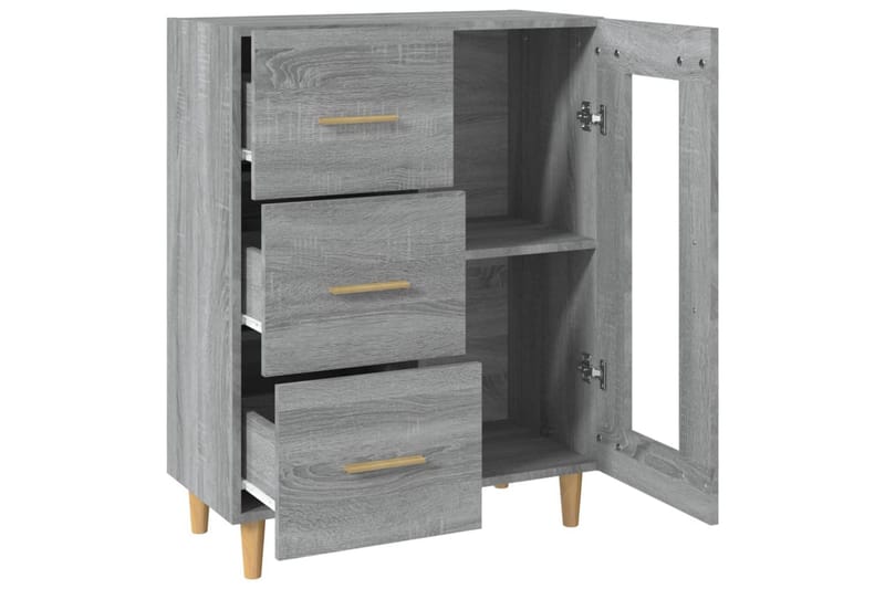 beBasic Byrå grå sonoma 69,5x34x90 cm konstruerat trä - Förvaring - Förvaringsmöbler - Byrå