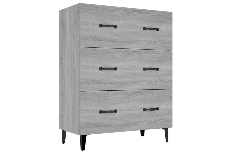 beBasic Byrå grå sonoma 69,5x34x90 cm konstruerat trä - Förvaring - Förvaringsmöbler - Byrå