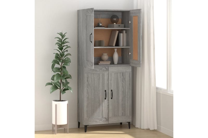 beBasic Byrå grå sonoma 69,5x34x90 cm konstruerat trä - Förvaring - Förvaringsmöbler - Byrå