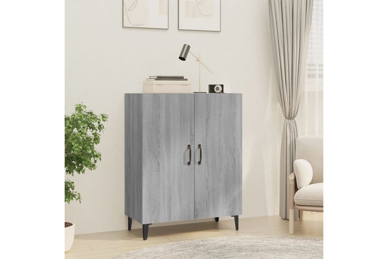 beBasic Byrå grå sonoma 70x34x90 cm konstruerat trä - Förvaring - Förvaringsm�öbler - Byrå