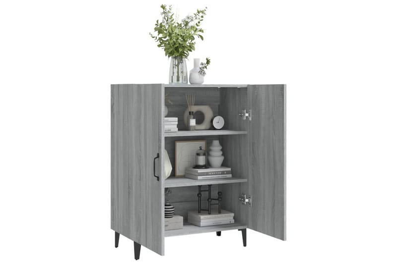 beBasic Byrå grå sonoma 70x34x90 cm konstruerat trä - Förvaring - Förvaringsmöbler - Byrå