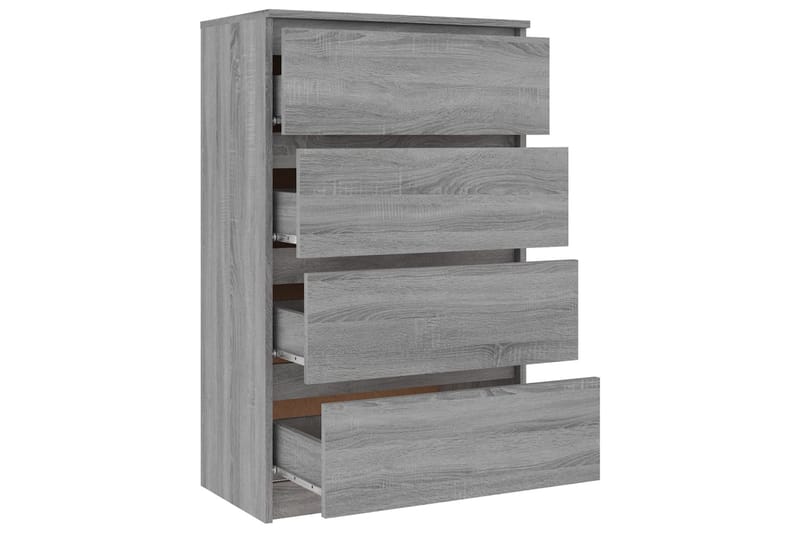 beBasic Byrå grå sonoma-ek 60x35x98,5 cm konstruerat trä - Förvaring - Förvaringsmöbler - Byrå