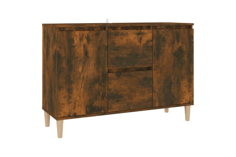 beBasic Byrå rökfärgad ek 103,5x35x70 cm konstruerat trä - Förvaring - Förvaringsmöbler - Byrå