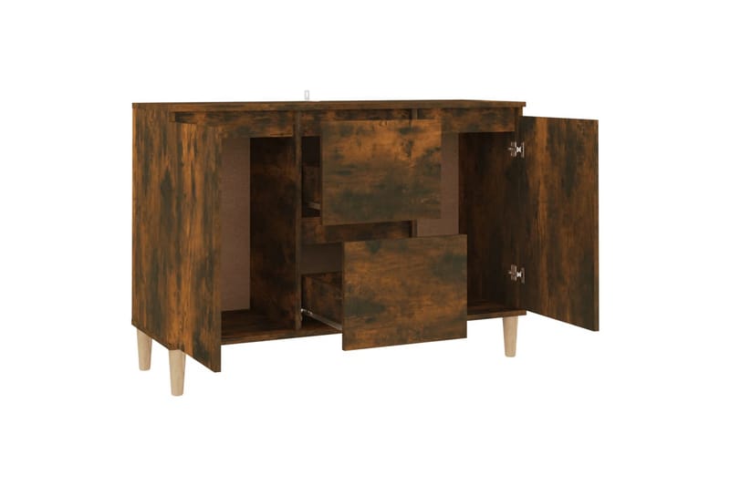 beBasic Byrå rökfärgad ek 103,5x35x70 cm konstruerat trä - Förvaring - Förvaringsmöbler - Byrå