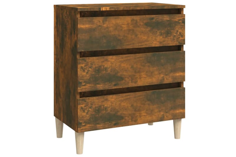 beBasic Byrå rökfärgad ek 60x35x69 cm konstruerat trä - Förvaring - Förvaringsmöbler - Byrå