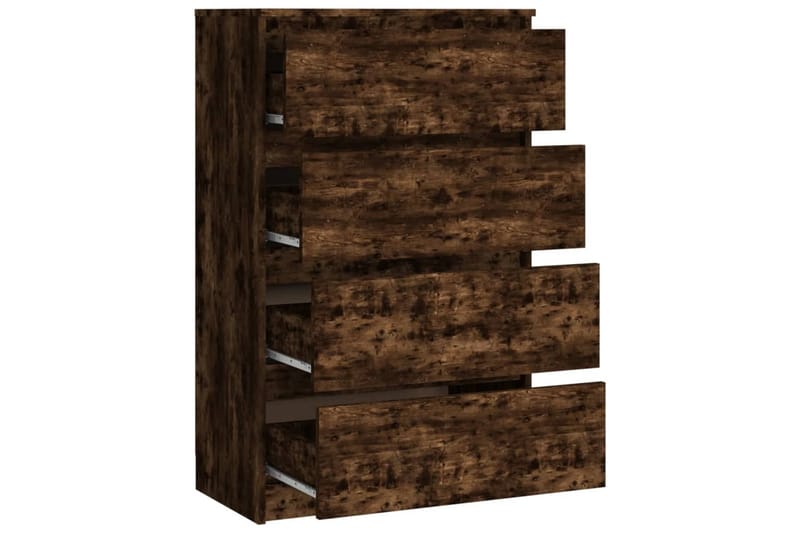 beBasic Byrå rökfärgad ek 60x35x98,5 cm konstruerat trä - Förvaring - Förvaringsmöbler - Byrå