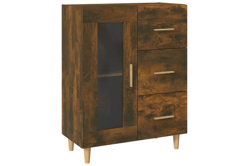 beBasic Byrå rökfärgad ek 69,5x34x90 cm konstruerat trä - Förvaring - Förvaringsmöbler - Byrå