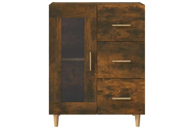 beBasic Byrå rökfärgad ek 69,5x34x90 cm konstruerat trä - Förvaring - Förvaringsmöbler - Byrå
