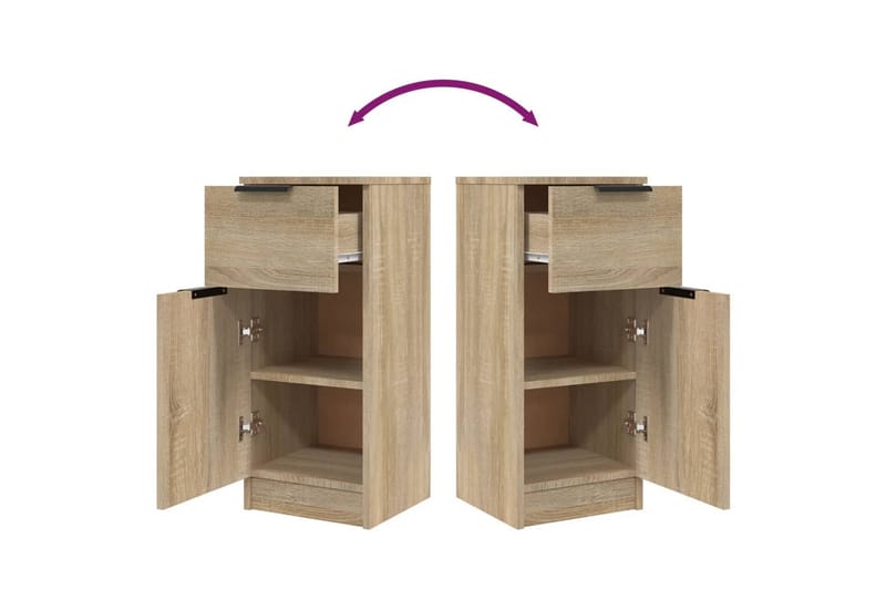 beBasic Byrå sonoma-ek 30x30x70 cm konstruerat trä - Förvaring - Förvaringsmöbler - Byrå