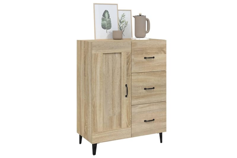 beBasic Byrå sonoma-ek 69,5x34x90 cm konstruerat trä - Förvaring - Förvaringsmöbler - Byrå