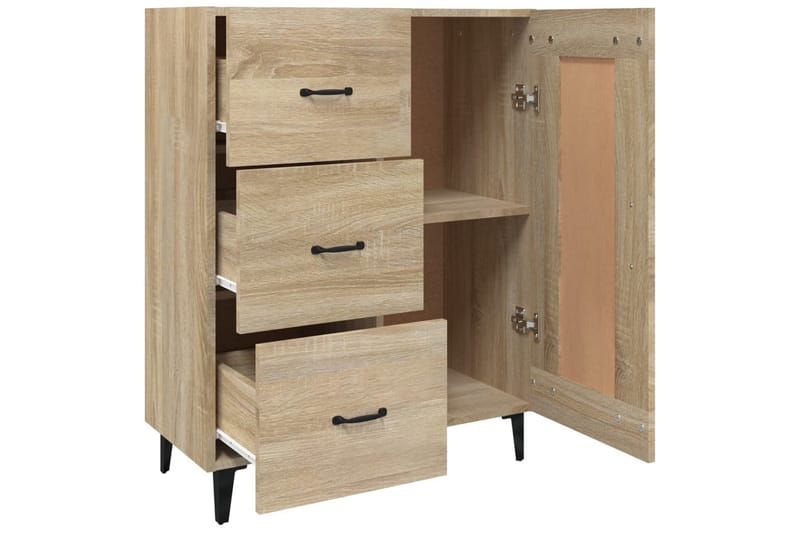 beBasic Byrå sonoma-ek 69,5x34x90 cm konstruerat trä - Förvaring - Förvaringsmöbler - Byrå