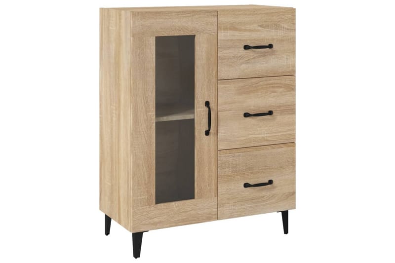 beBasic Byrå sonoma-ek 69,5x34x90 cm konstruerat trä - Förvaring - Förvaringsmöbler - Byrå