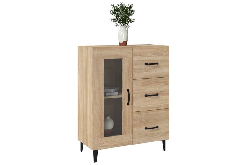 beBasic Byrå sonoma-ek 69,5x34x90 cm konstruerat trä - Förvaring - Förvaringsmöbler - Byrå