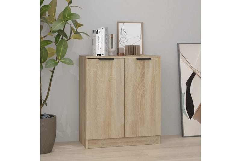 beBasic Byrå sonoma-ek 80x40x75 cm konstruerat trä - Förvaring - Förvaringsmöbler - Byrå