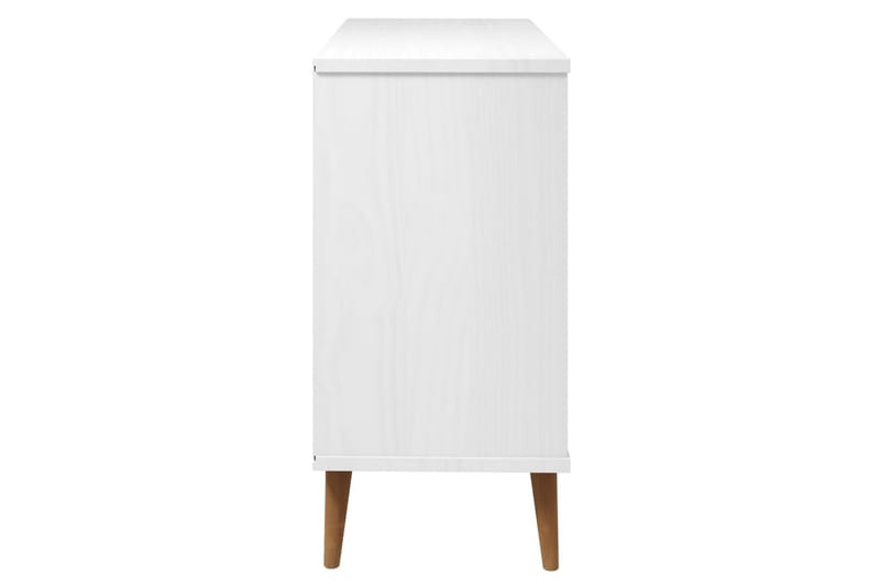 beBasic Byrå vit 113x40x80 cm massivt furuträ - Förvaring - Förvaringsmöbler - Byrå