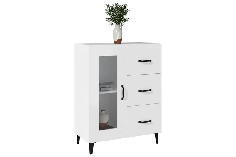 beBasic Byrå vit 69,5x34x90 cm konstruerat trä - Förvaring - Förvaringsmöbler - Byrå