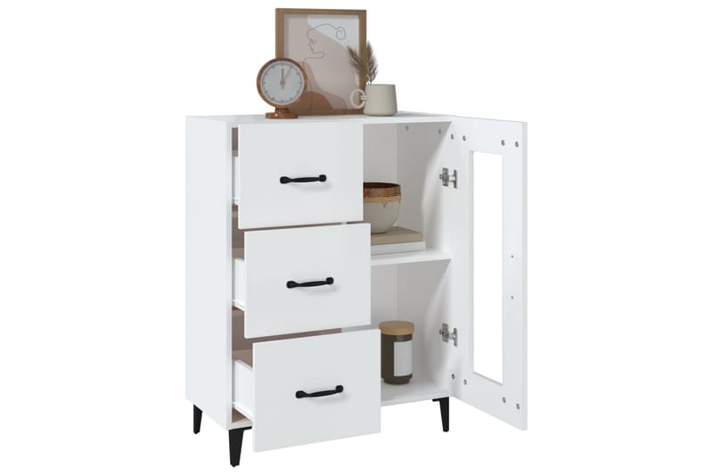 beBasic Byrå vit 69,5x34x90 cm konstruerat trä - Förvaring - Förvaringsmöbler - Byrå