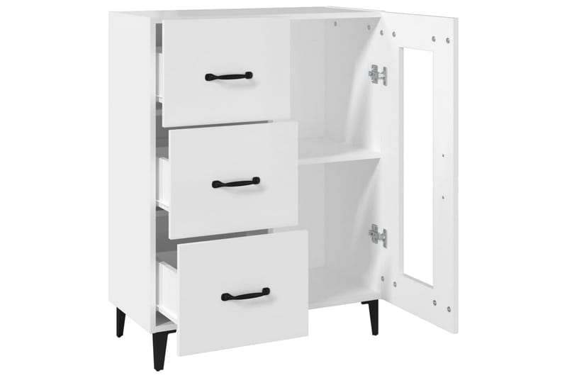 beBasic Byrå vit 69,5x34x90 cm konstruerat trä - Förvaring - Förvaringsmöbler - Byrå