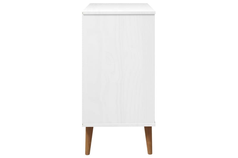 beBasic Byrå vit 80x40x80 cm massivt furuträ - Förvaring - Förvaringsmöbler - Byrå