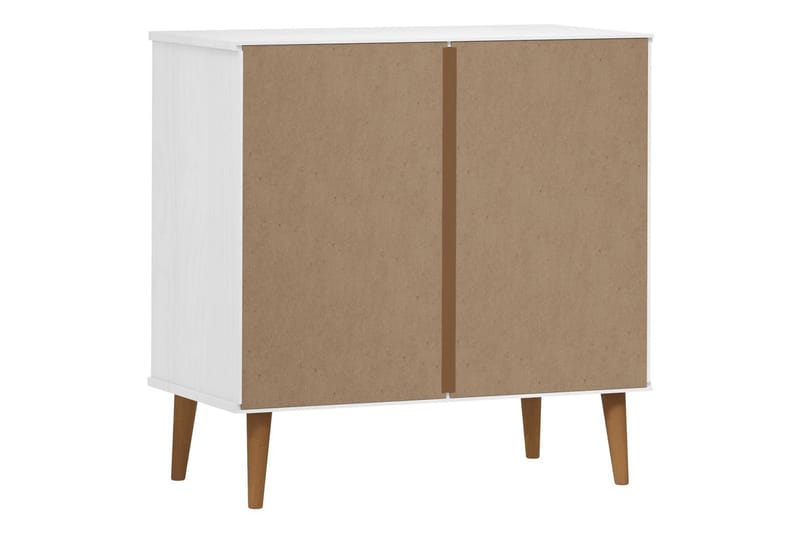 beBasic Byrå vit 80x40x80 cm massivt furuträ - Förvaring - Förvaringsmöbler - Byrå