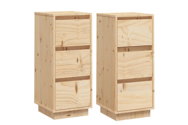 beBasic Byråer 2 st 32x34x75 cm massiv furu - Förvaring - Förvaringsmöbler - Byrå