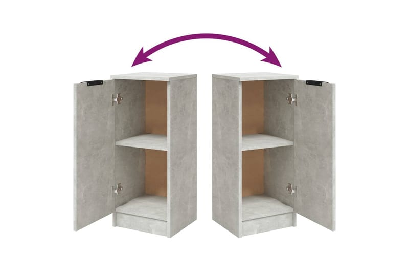 beBasic Byråer 2 st betonggrå 30x30x70 cm konstruerat trä - Förvaring - Förvaringsmöbler - Byrå