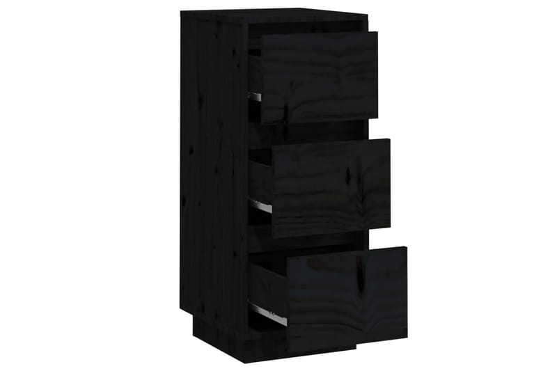 beBasic Byråer 2 st svart 32x34x75 cm massiv furu - Förvaring - Förvaringsmöbler - Byrå