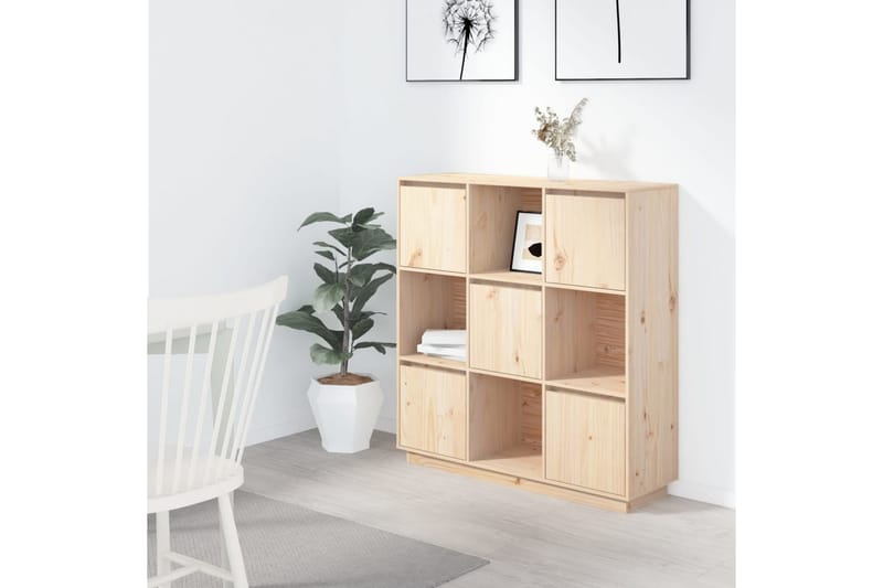 beBasic Högskåp 110,5x35x117 cm massiv furu - Förvaring - Förvaringsmöbler - Byrå