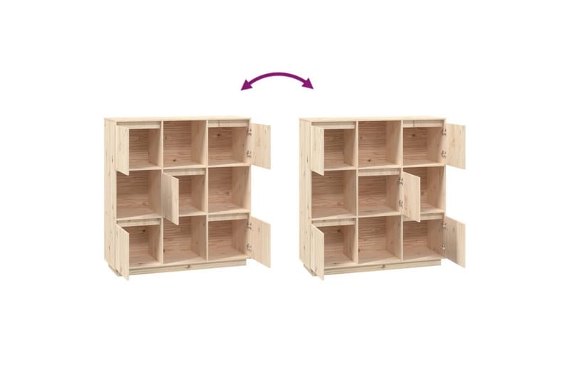 beBasic Högskåp 110,5x35x117 cm massiv furu - Förvaring - Förvaringsmöbler - Byrå
