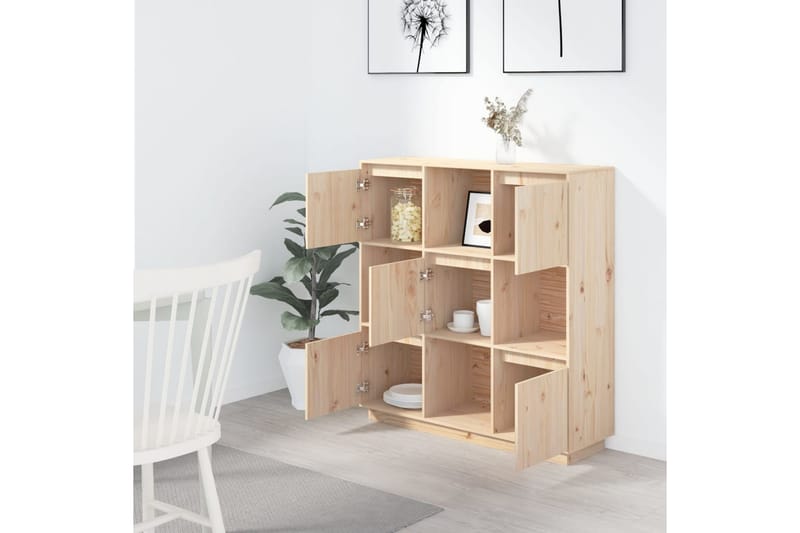 beBasic Högskåp 110,5x35x117 cm massiv furu - Förvaring - Förvaringsmöbler - Byrå