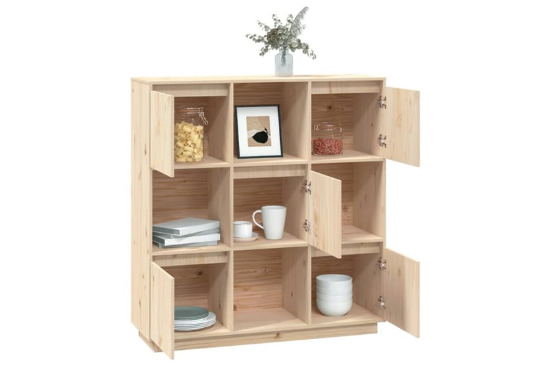 beBasic Högskåp 110,5x35x117 cm massiv furu - Förvaring - Förvaringsmöbler - Byrå