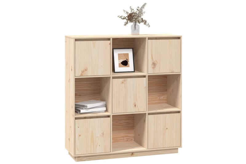 beBasic Högskåp 110,5x35x117 cm massiv furu - Förvaring - Förvaringsmöbler - Byrå