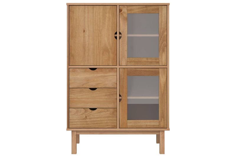 beBasic Högskåp 85x43x125 cm massiv furu - Förvaring - Förvaringsmöbler - Byrå