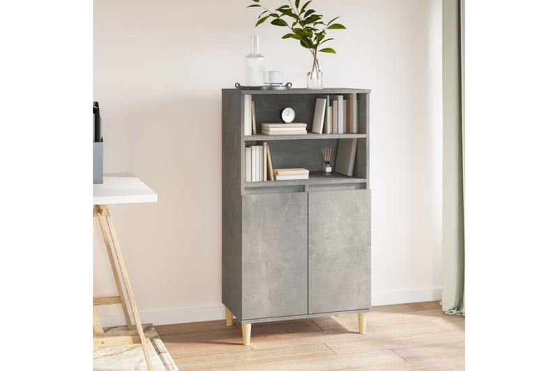 beBasic Högskåp betonggrå 60x36x110 cm konstruerat trä - Förvaring - Förvaringsmöbler - Byrå