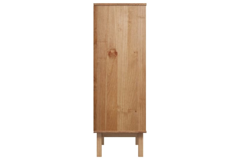 beBasic Högskåp brun och grå 85x43x125 cm massiv furu - Förvaring - Förvaringsmöbler - Byrå