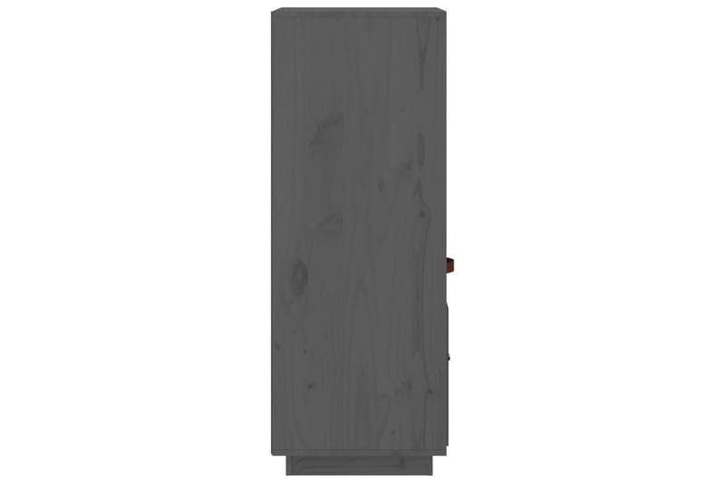 beBasic Högskåp grå 34x40x108,5 cm massiv furu - Byrå