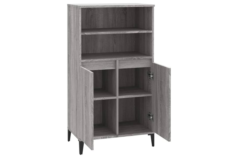 beBasic Högskåp grå sonoma 60x36x110 cm konstruerat trä - Förvaring - Förvaringsmöbler - Byrå