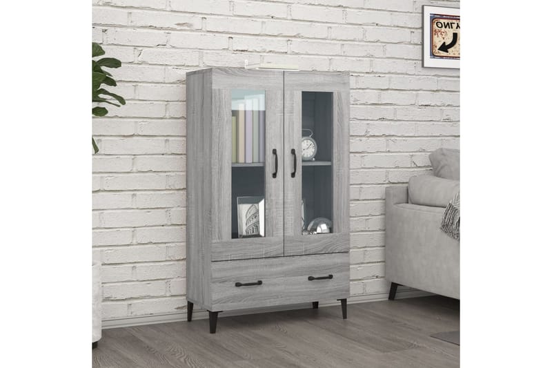 beBasic Högskåp grå sonoma 70x31x115 cm konstruerat trä - Förvaring - Förvaringsmöbler - Byrå