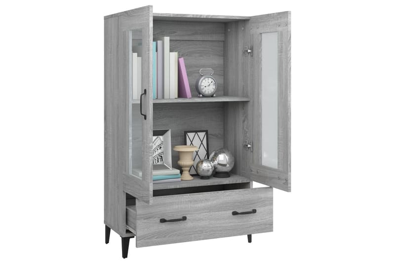 beBasic Högskåp grå sonoma 70x31x115 cm konstruerat trä - Förvaring - Förvaringsmöbler - Byrå