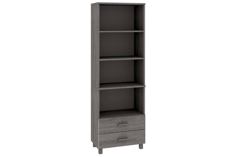 beBasic Högskåp ljusgrå 60x35x180 cm massiv furu - Förvaring - Förvaringsmöbler - Byrå