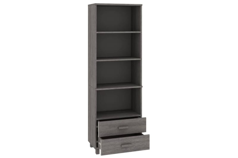 beBasic Högskåp ljusgrå 60x35x180 cm massiv furu - Förvaring - Förvaringsmöbler - Byrå