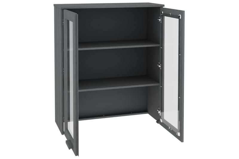 beBasic Överdel till högskåp mörkgrå 85x35x100 cm massiv furu - Förvaring - Förvaringsmöbler - Byrå