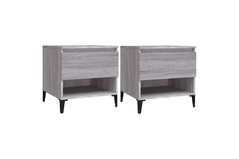 beBasic Sidobord 2 st grå sonoma 50x46x50 cm konstruerat trä - Förvaring - Förvaringsmöbler - Skänkar & sideboards