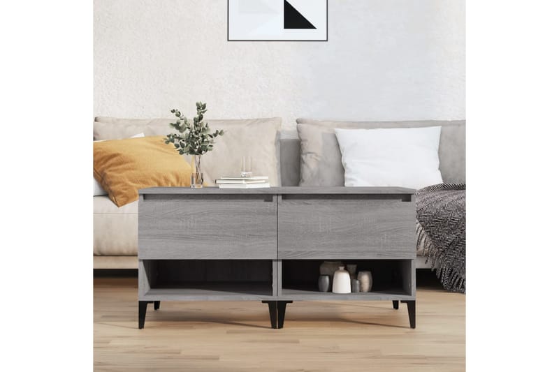 beBasic Sidobord 2 st grå sonoma 50x46x50 cm konstruerat trä - Förvaring - Förvaringsmöbler - Skänkar & sideboards