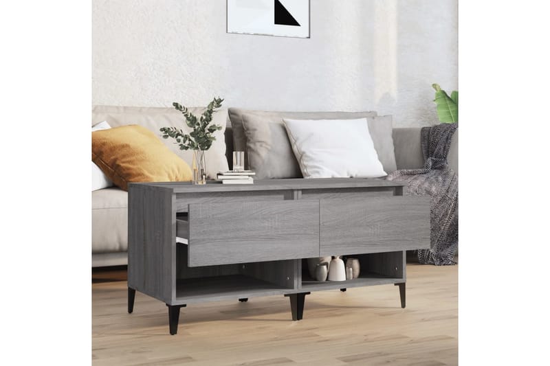 beBasic Sidobord 2 st grå sonoma 50x46x50 cm konstruerat trä - Förvaring - Förvaringsmöbler - Skänkar & sideboards
