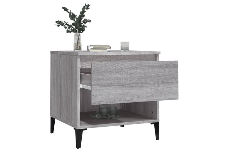 beBasic Sidobord 2 st grå sonoma 50x46x50 cm konstruerat trä - Förvaring - Förvaringsmöbler - Skänkar & sideboards