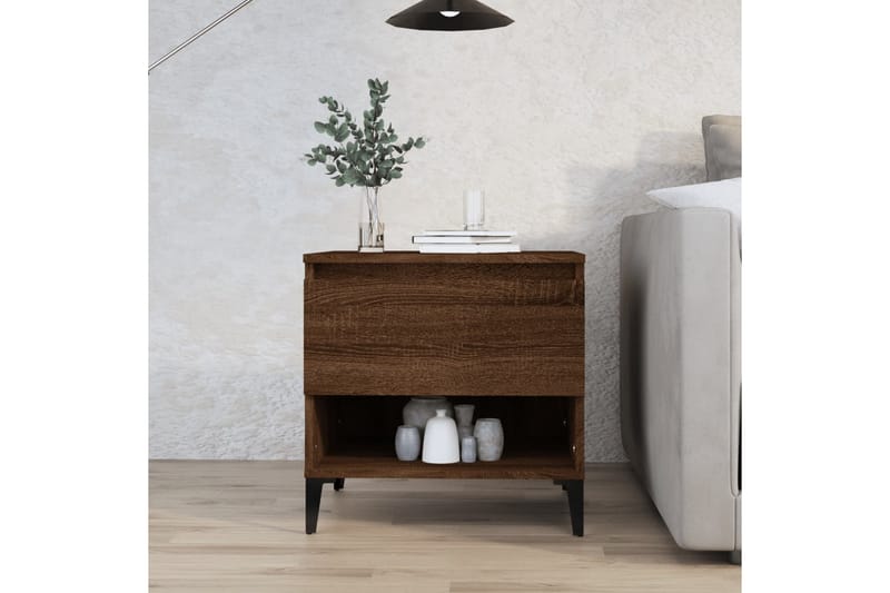 beBasic Sidobord brun ek 50x46x50 cm konstruerat trä - Förvaring - Förvaringsmöbler - Skänkar & sideboards