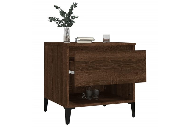 beBasic Sidobord brun ek 50x46x50 cm konstruerat trä - Förvaring - Förvaringsmöbler - Skänkar & sideboards